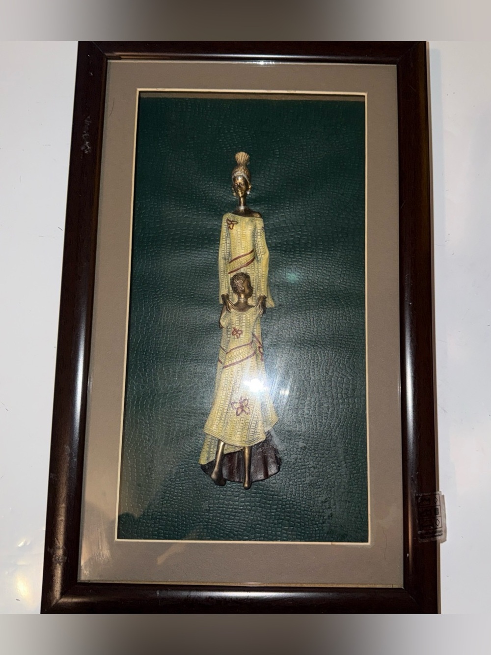 BLACK AFRICAN AMERICAN LADY and ONE CHILD~A Gorgeous Frame And Picture~16”x10”